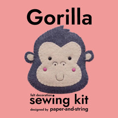 paper-and-string Gorilla Felt Decoration Sewing Kit