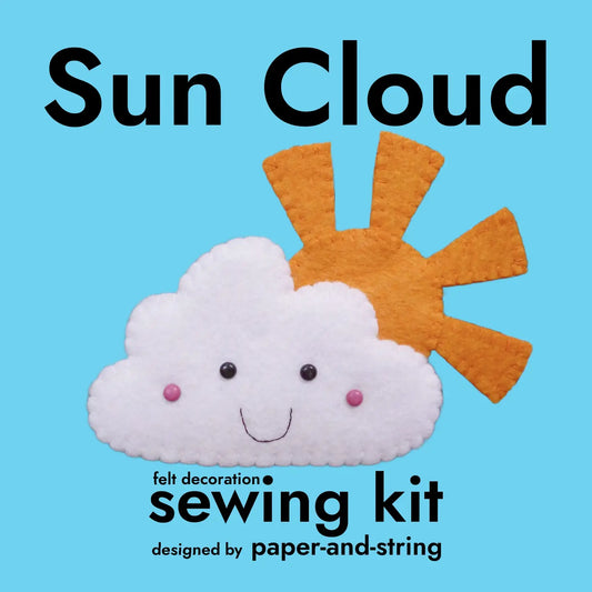 Paper-And-String Sun Cloud Felt Decoration Sewing Kit