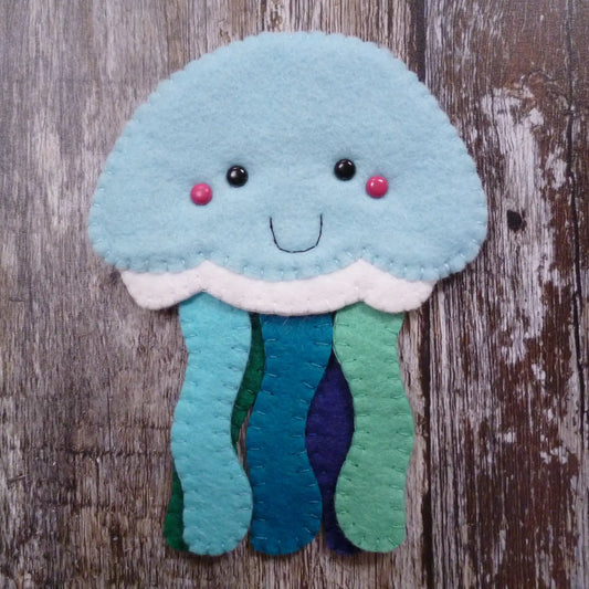 Paper-And-String Jellyfish Felt Decoration Sewing Kit