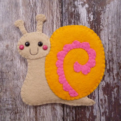 Paper-And-String Snail Felt Decoration Sewing Kit