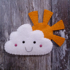 Paper-And-String Sun Cloud Felt Decoration Sewing Kit