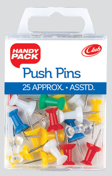 Assorted Push Pins in Handy Pack