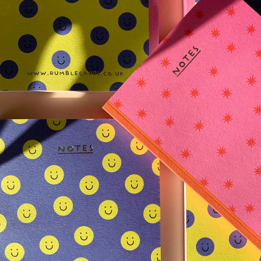 Rumble Cards Star Pattern Blank Notebook