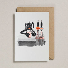 Rusty Studio Cheers Dad Riso Print Greeting Card
