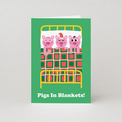 Studio Boketto Pigs In Blankets Christmas Card