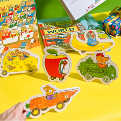 Studio Boketto Richard Scarry Apple Worm Car Card