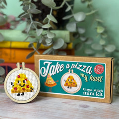 The Crafty Kit Company 'Take A Pizza My Heart' Mini Matchbox Cross Stitch Kit