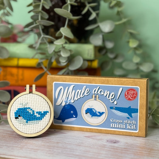 The Crafty Kit Company 'Whale Done!' Mini Matchbox Cross Stitch Kit