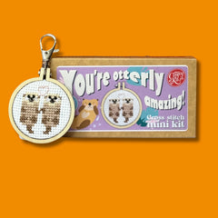 The Crafty Kit Company 'You're Otterly Amazing!' Mini Matchbox Cross Stitch Kit