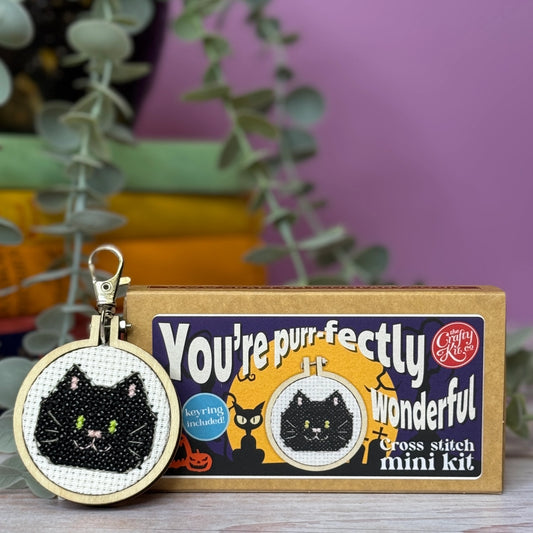 The Crafty Kit Company 'You're Purr-Fect!' Mini Matchbox Cross Stitch Kit