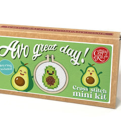 The Crafty Kit Company 'Avo Great Day!' Mini Matchbox Cross Stitch Kit