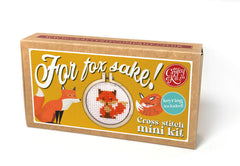 The Crafty Kit Company 'For Fox Sake!' Mini Matchbox Cross Stitch Kit
