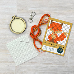 The Crafty Kit Company 'For Fox Sake!' Mini Matchbox Cross Stitch Kit