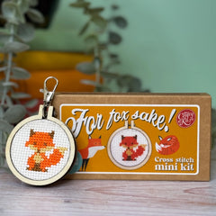 The Crafty Kit Company 'For Fox Sake!' Mini Matchbox Cross Stitch Kit