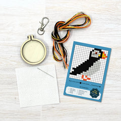 The Crafty Kit Company 'I Puffin Love North Berwick' Mini Matchbox Cross Stitch Kit