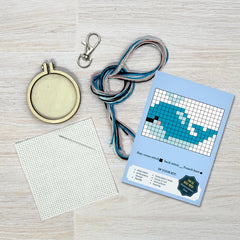 The Crafty Kit Company 'Whale Done!' Mini Matchbox Cross Stitch Kit