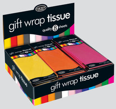 Five Sheets Of Acid Free Tissue Paper - Various Colours