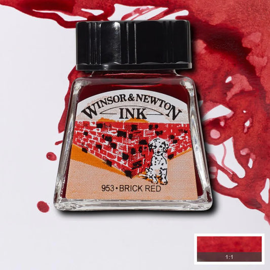 Winsor & Newton Brick Red Drawing Ink