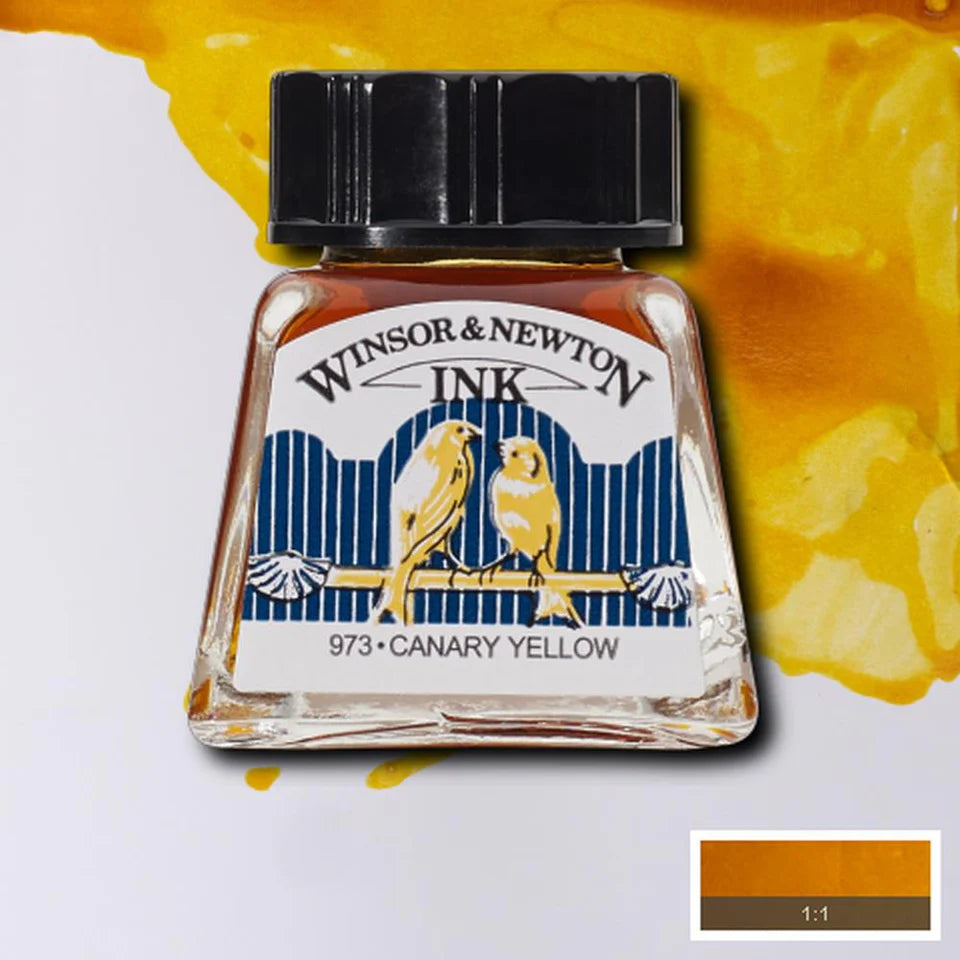 Winsor & Newton Canary Yellow Drawing Ink