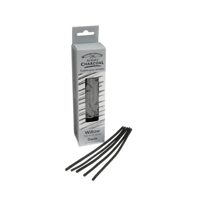 Winsor & Newton Artists' Willow Charcoal Thin 12 Sticks