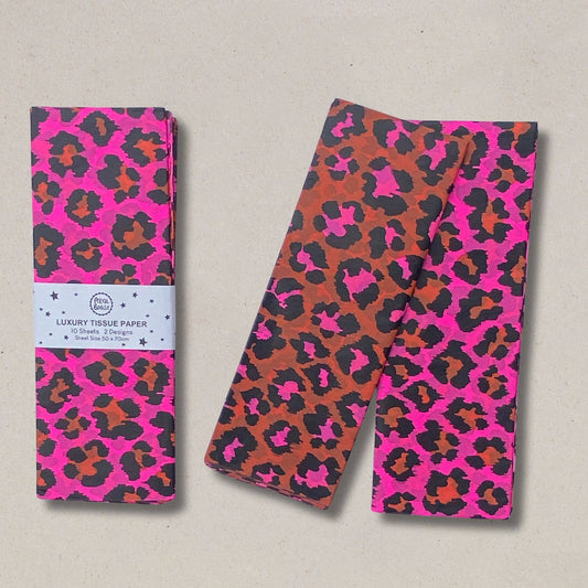 Petra Boase Leopard Ginger/Pink Luxury Tissue Paper