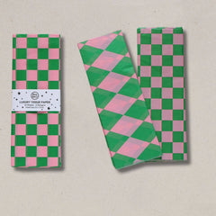 Petra Boase Chequerboard/Diamond Green/Pink Luxury Tissue Paper