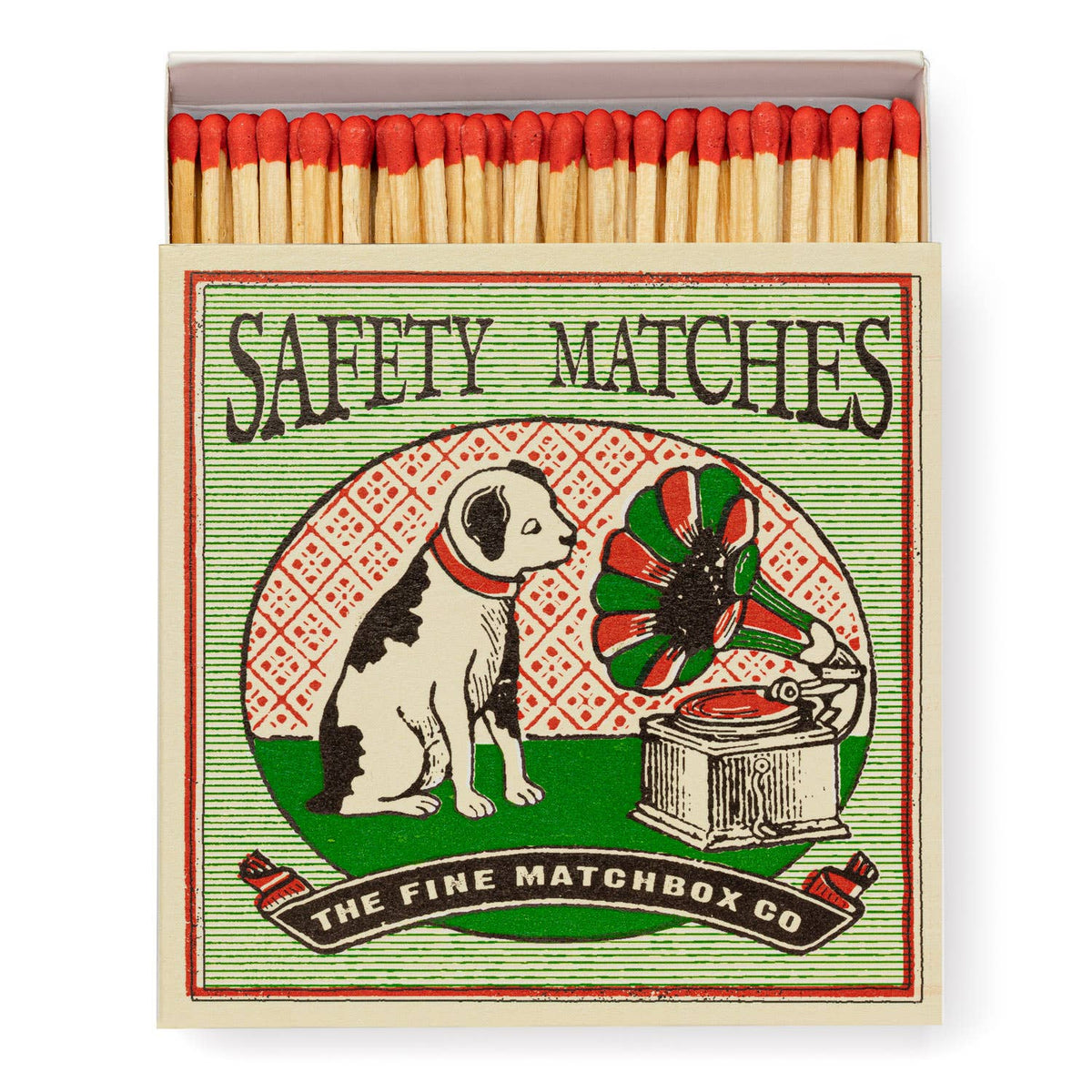 Archivist Gallery Dog and Gramaphone Square Matchbox
