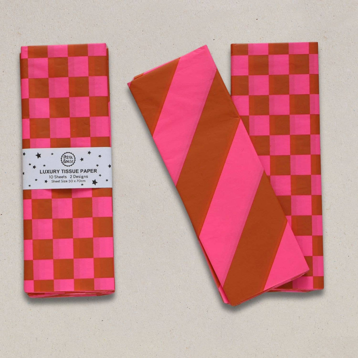 Petra Boase Ginger/Fluoro Pink Patterned Luxury Tissue Paper