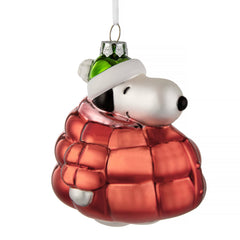 Hallmark Peanuts™ Snoopy In Red Puffer Jacket Glass Ornament