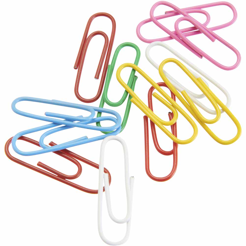 Coloured Paper Clips in Handy Pack