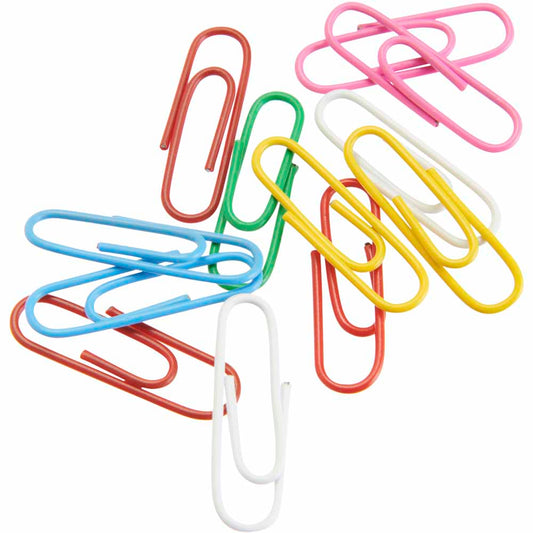 Coloured Paper Clips in Handy Pack
